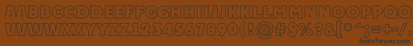 PlakattitulotlExtrabold Font – Black Fonts on Brown Background