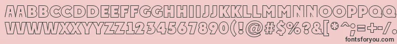 PlakattitulotlExtrabold Font – Black Fonts on Pink Background