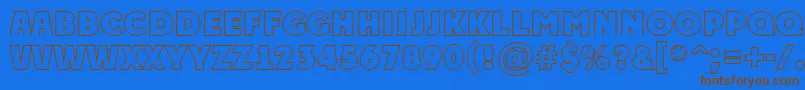 PlakattitulotlExtrabold Font – Brown Fonts on Blue Background