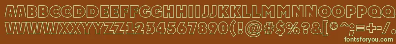 PlakattitulotlExtrabold Font – Green Fonts on Brown Background