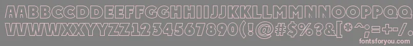 PlakattitulotlExtrabold Font – Pink Fonts on Gray Background