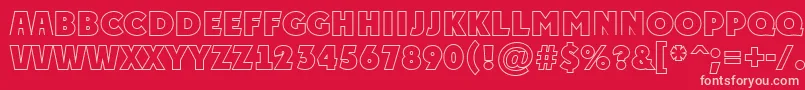More about PlakattitulotlExtrabold Font PlakattitulotlExtrabold Font – Pink Fonts on Red Background