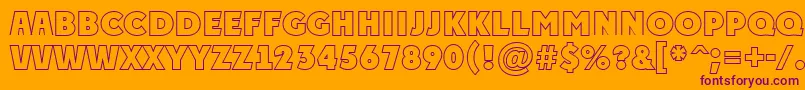 PlakattitulotlExtrabold Font – Purple Fonts on Orange Background