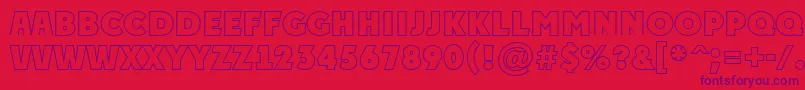 PlakattitulotlExtrabold Font – Purple Fonts on Red Background