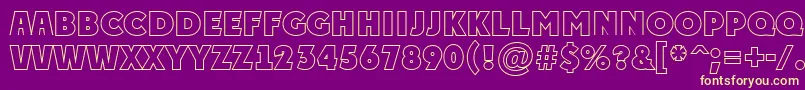 PlakattitulotlExtrabold Font – Yellow Fonts on Purple Background