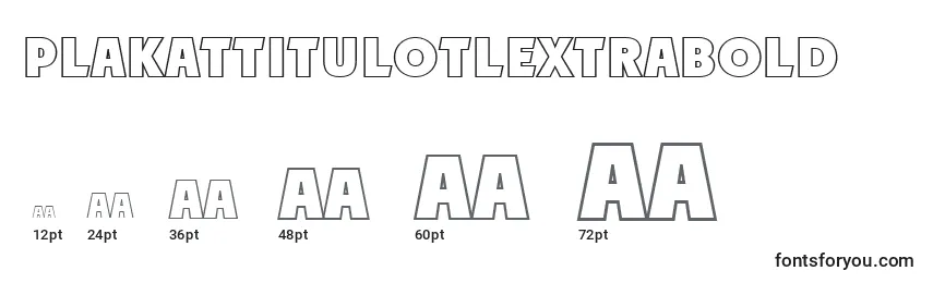 Размеры шрифта PlakattitulotlExtrabold