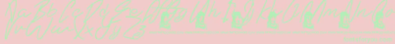 EternalFascination Font – Green Fonts on Pink Background