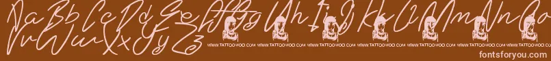 EternalFascination Font – Pink Fonts on Brown Background