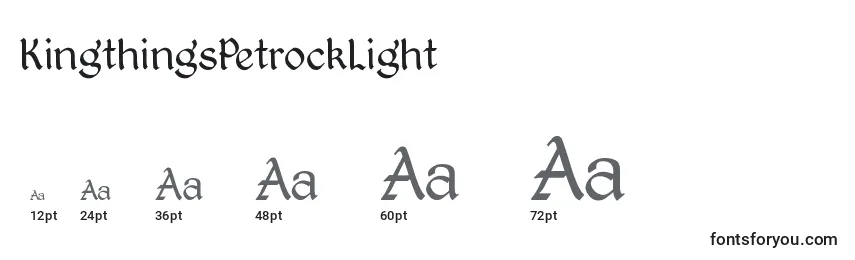 KingthingsPetrockLight Font Sizes