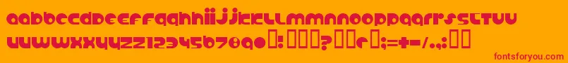 AnabolicSpheroid Font – Red Fonts on Orange Background