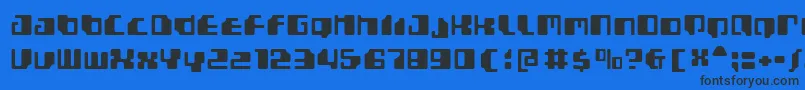 フォントGamma1500 – 黒い文字の青い背景