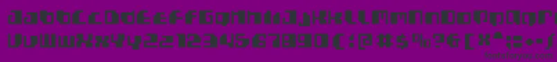 Gamma1500-Schriftart – Schwarze Schriften auf violettem Hintergrund