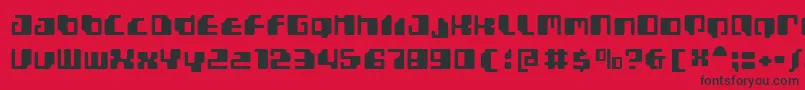 Gamma1500 Font – Black Fonts on Red Background