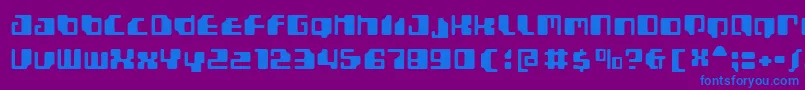 フォントGamma1500 – 紫色の背景に青い文字