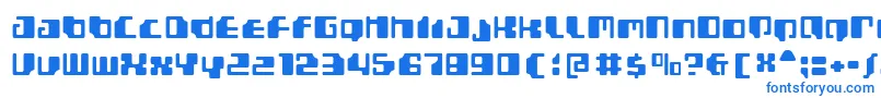 Gamma1500-Schriftart – Blaue Schriften auf weißem Hintergrund