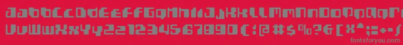 Czcionka Gamma1500 – szare czcionki na czerwonym tle