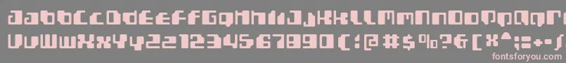 フォントGamma1500 – 灰色の背景にピンクのフォント