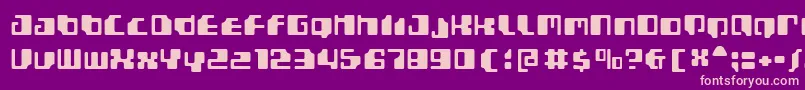 フォントGamma1500 – 紫の背景にピンクのフォント