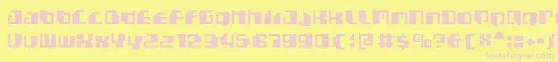 Gamma1500 Font – Pink Fonts on Yellow Background