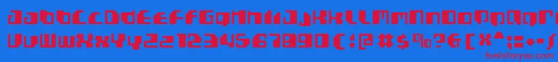 Gamma1500 Font – Red Fonts on Blue Background