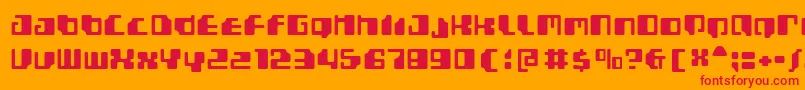 フォントGamma1500 – オレンジの背景に赤い文字