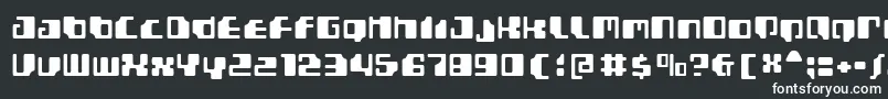 Шрифт Gamma1500 – белые шрифты на чёрном фоне