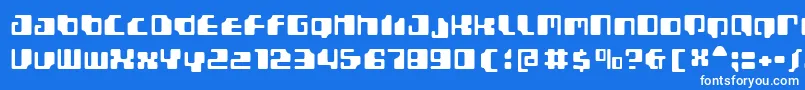 フォントGamma1500 – 青い背景に白い文字