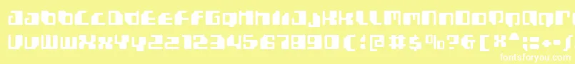 Шрифт Gamma1500 – белые шрифты на жёлтом фоне