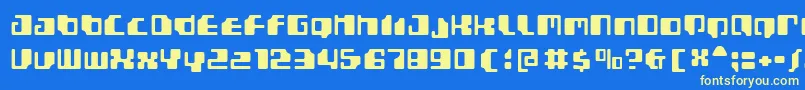 フォントGamma1500 – 黄色の文字、青い背景