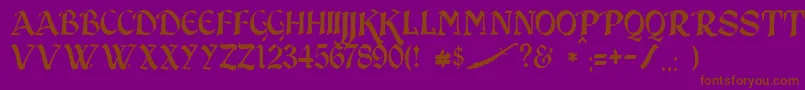 JmhSindbad Font – Brown Fonts on Purple Background