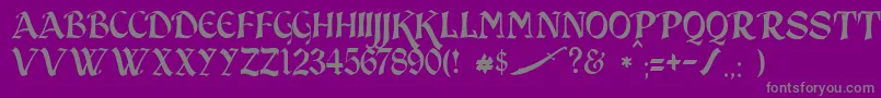 Czcionka JmhSindbad – szare czcionki na fioletowym tle