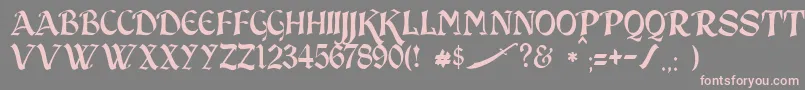 JmhSindbad Font – Pink Fonts on Gray Background