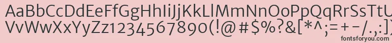 MerriweathersansLight Font – Black Fonts on Pink Background