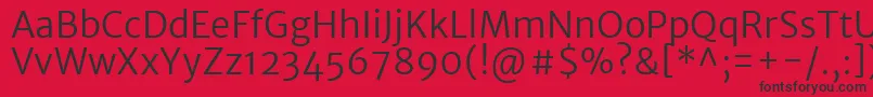 MerriweathersansLight Font – Black Fonts on Red Background