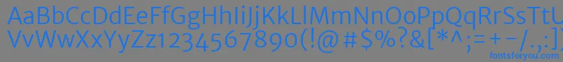 MerriweathersansLight Font – Blue Fonts on Gray Background