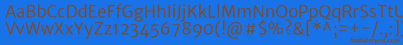 Lisätietoja MerriweathersansLight-fontista MerriweathersansLight-fontti – ruskeat fontit sinisellä taustalla