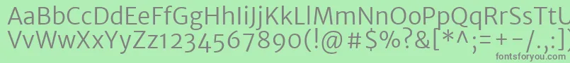 MerriweathersansLight Font – Gray Fonts on Green Background