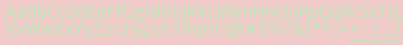 MerriweathersansLight Font – Green Fonts on Pink Background