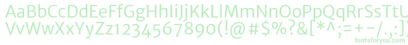 MerriweathersansLight-Schriftart – Grüne Schriften auf weißem Hintergrund