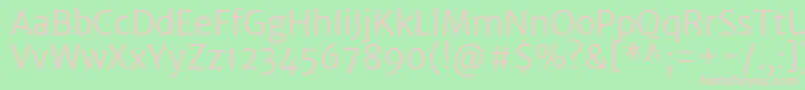 MerriweathersansLight Font – Pink Fonts on Green Background