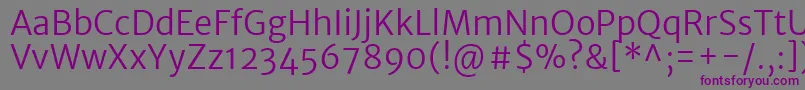 MerriweathersansLight Font – Purple Fonts on Gray Background