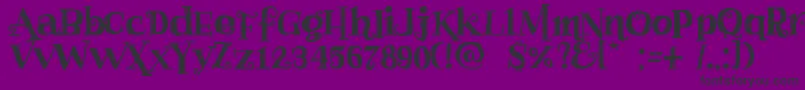 フォントHaggardfrogdemo – 紫の背景に黒い文字