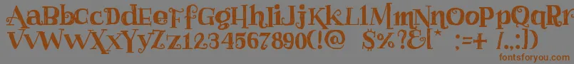 Haggardfrogdemo Font – Brown Fonts on Gray Background