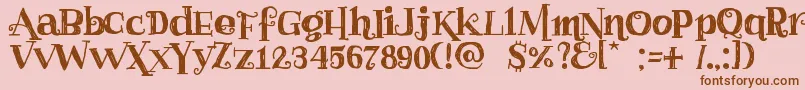 Haggardfrogdemo Font – Brown Fonts on Pink Background