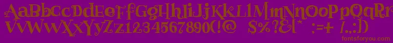 Haggardfrogdemo Font – Brown Fonts on Purple Background