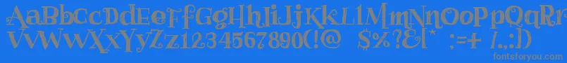 Haggardfrogdemo Font – Gray Fonts on Blue Background