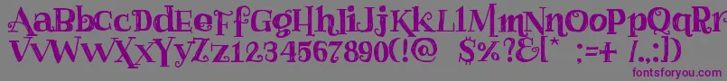 Haggardfrogdemo Font – Purple Fonts on Gray Background