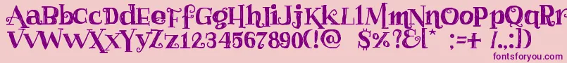 Haggardfrogdemo Font – Purple Fonts on Pink Background