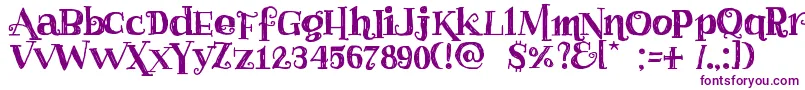 Haggardfrogdemo Font – Purple Fonts on White Background