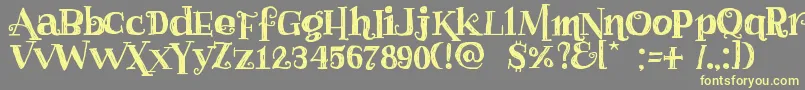 Haggardfrogdemo Font – Yellow Fonts on Gray Background